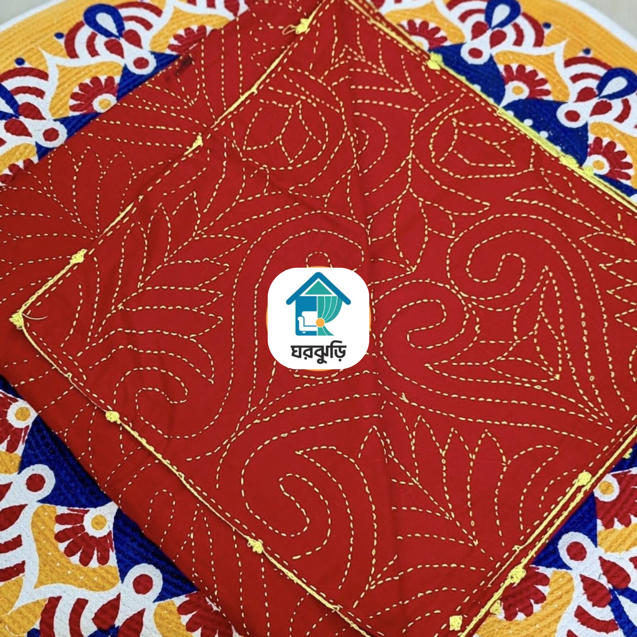 হাতের সেলাই করা নকশিকাঁথা