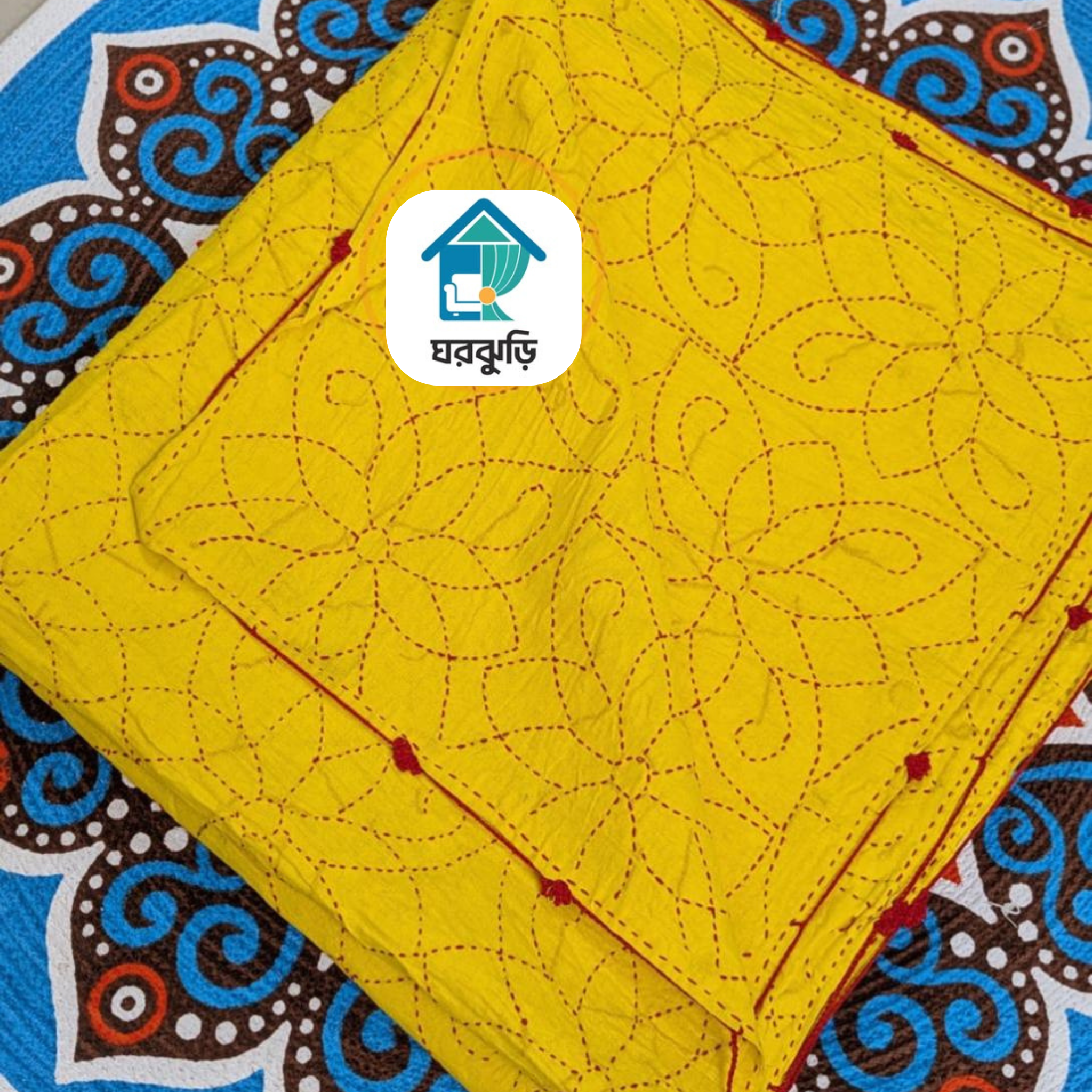 হাতের সেলাই করা নকশিকাঁথা